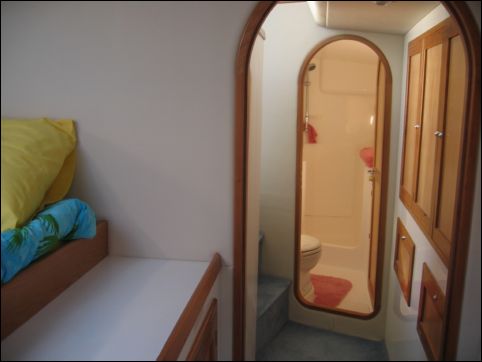 Looking aft